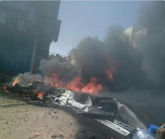 سقوط طائرة في اليمن