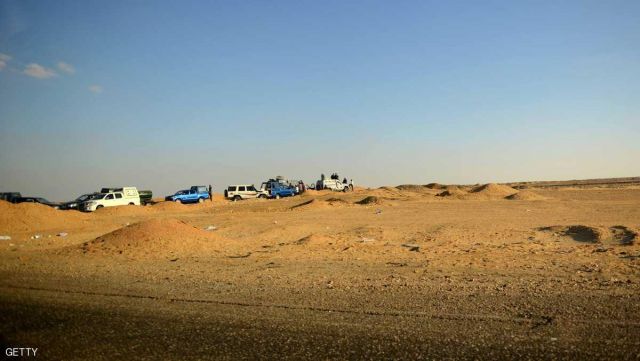 الأمن المصري قرب موقع هجوم الواحات