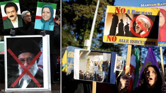 احتجاجات في عدة عواصم أوروبية ضد النظام الإيراني