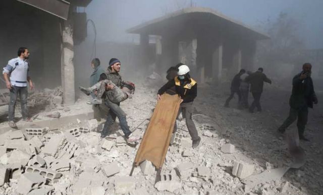 قصف مناطق في الغوطة الشرقية