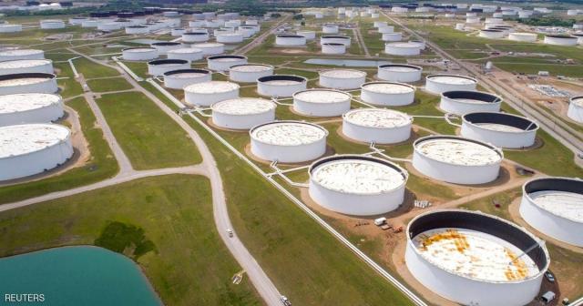 صورة جوبة لمخزونات النفط في كاشينغ بولاية أوكلاهوما